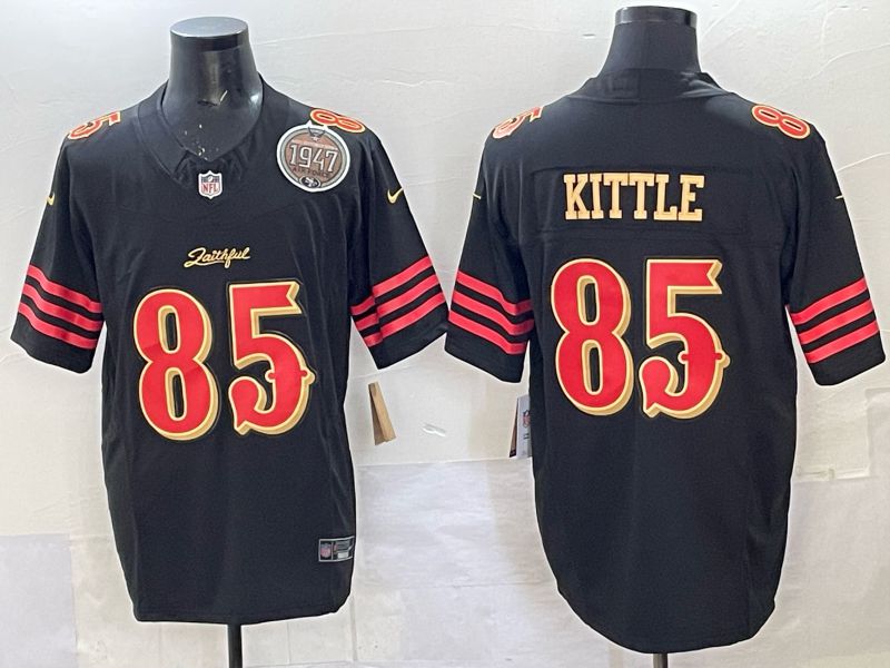 Men Nike San Francisco 49ers #85 Kittle black Limited NFL 2025 Jersey 0012->san francisco 49ers->NFL Jersey